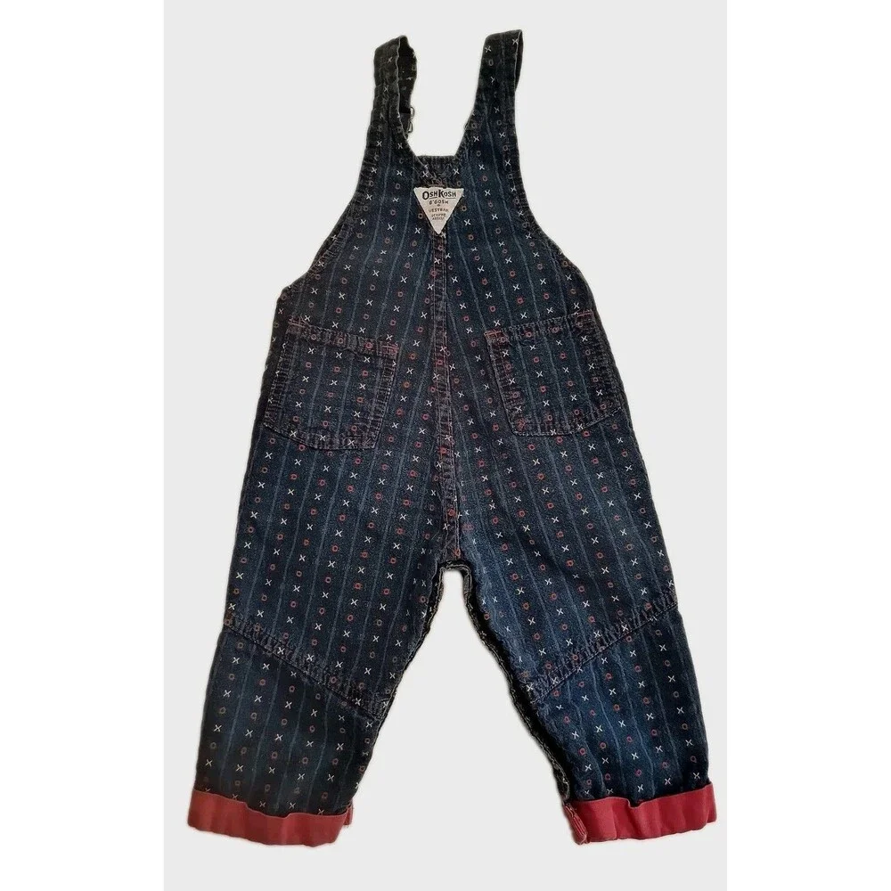 Vintage Osh Kosh B'Gosh Vesteak Blue Denim Overalls Boys 24M USA XOXO Designs